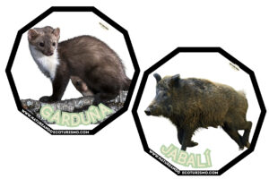 Juego de mesa de animales de las Hoces del Duratón para imprimir.